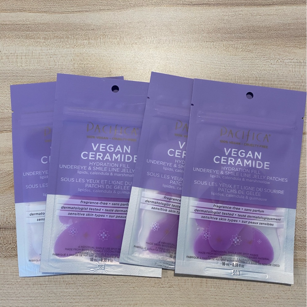 4 Pacifica Vegan Ceramide Hydration Fill Undereye & Smile Jelly Patches